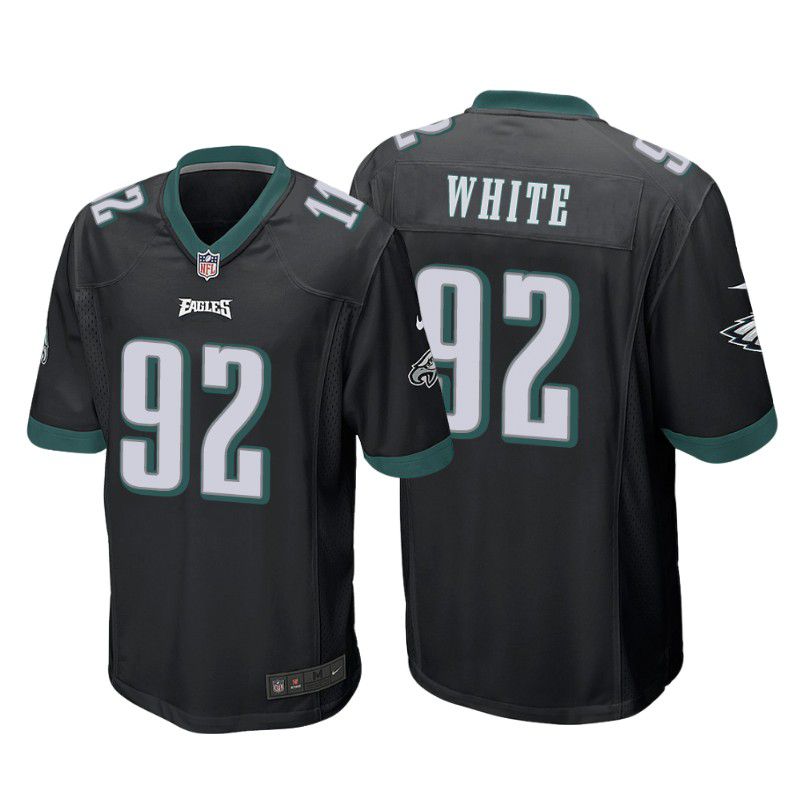 Men Philadelphia Eagles 92 Reggie White Nike Black Game Retired Player NFL Jersey